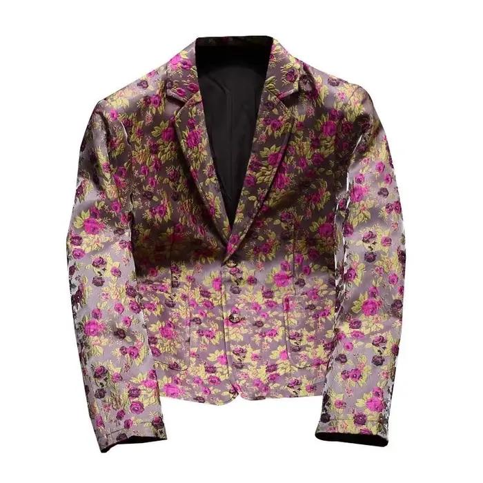 Veste de costume brodée de luxe pour hommes