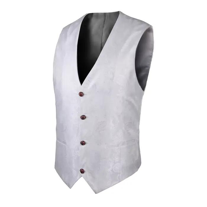 Gilet noir Jacquard à col en v pour hommes