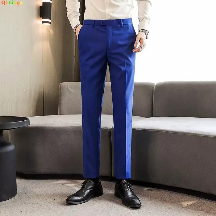 Pantalon de costume bleu royal pour homme