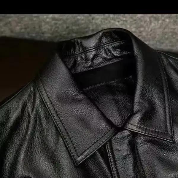 Blouson en cuir PU pour homme style American Retro vestes pour hommes vêtements d'extérieur occassions spéciales automne hiver polyester robuste et élégant
