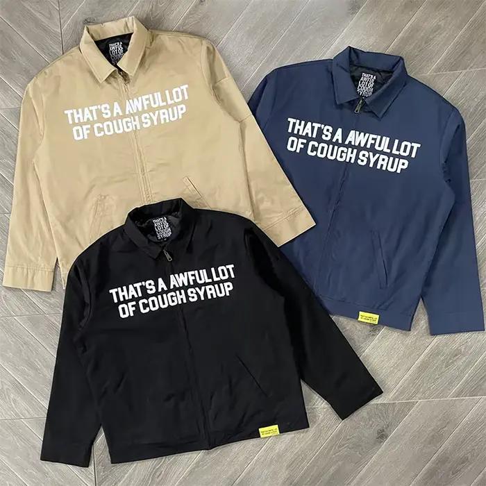 Veste bomber décontractée à imprimé lettres pour homme, vêtement extérieur automne hiver, voyage, confort léger, style moderne