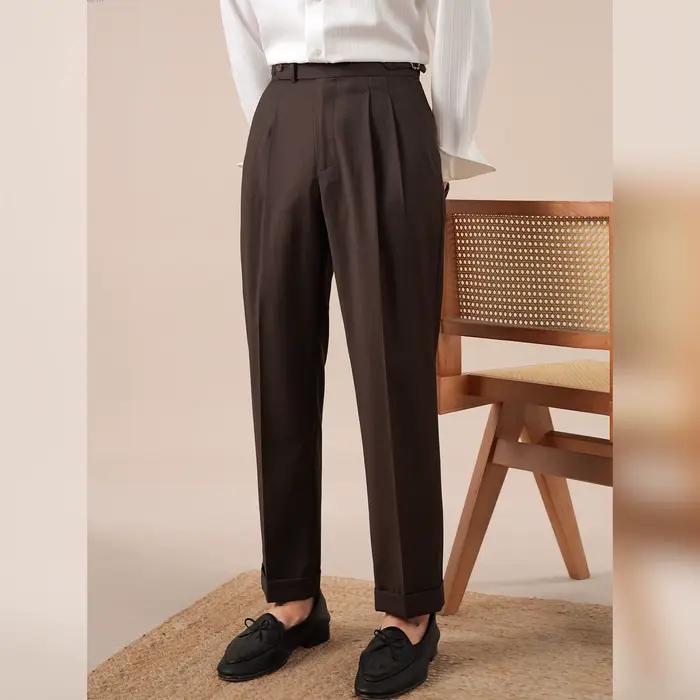 Pantalon de costume homme Naples à double pli
