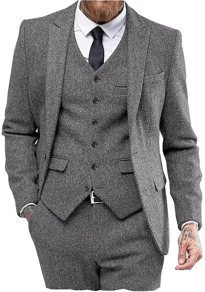 Costume rétro à chevrons pour homme