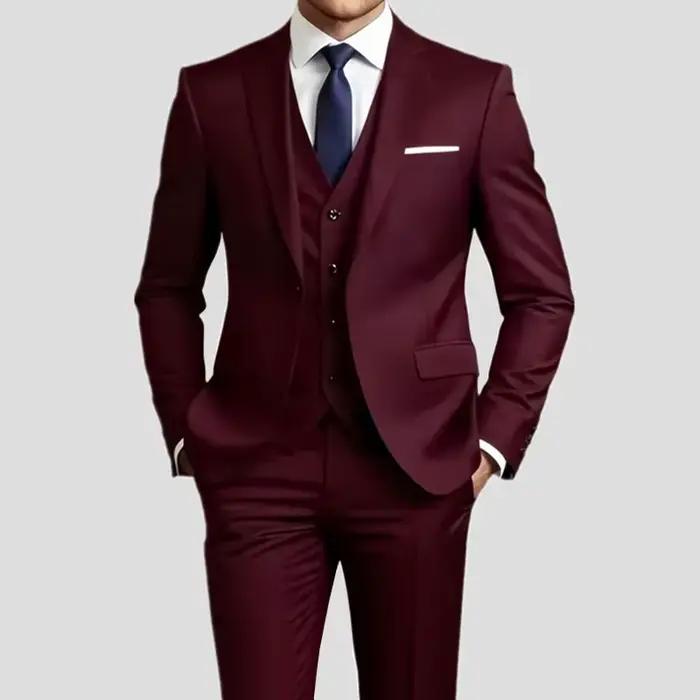 Ensembles de costumes élégants pour hommes - Ensemble de smoking coupe cintrée pour mariages et occasions formelles