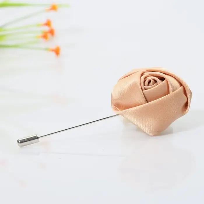 Boutonnières pour hommes pour mariage marié Corsage épinglettes ruban Roses fleur Mensuit boutonnière broche accessoires