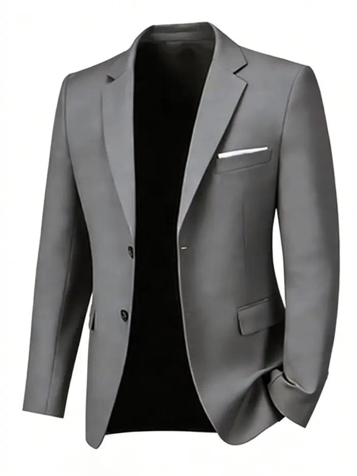 Blazer bleu marine ajusté pour homme