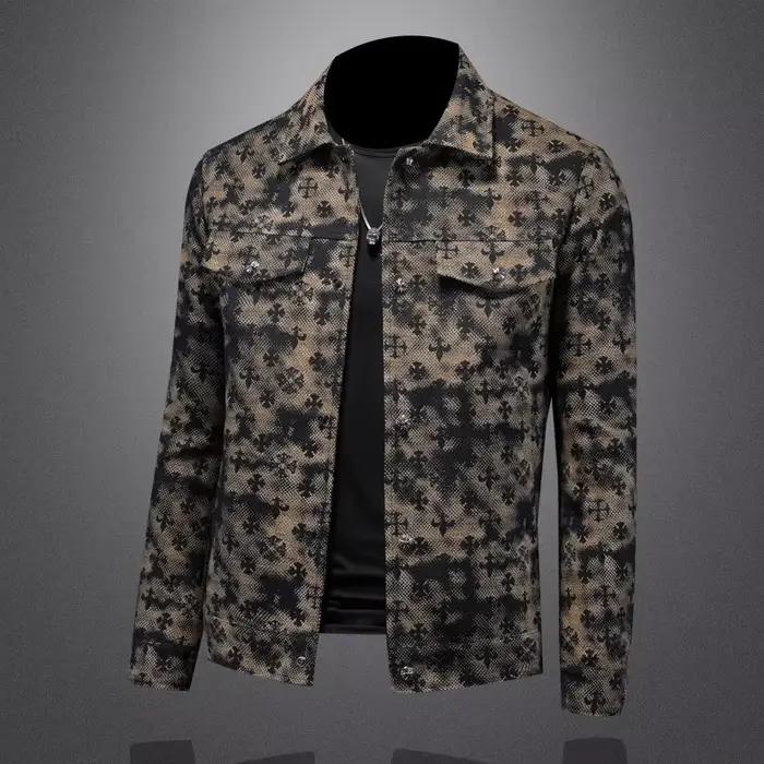 Veste Jacquard à col cranté pour hommes