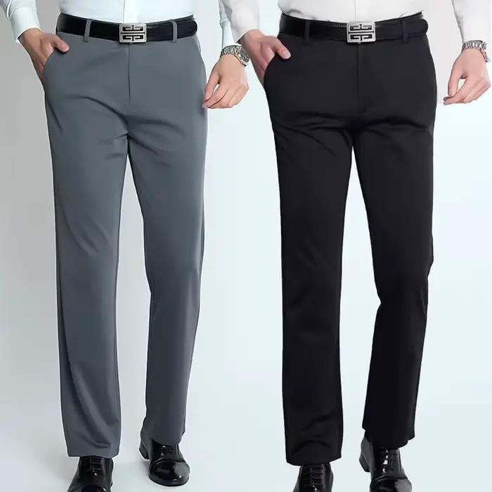 29-42 hommes été mince mode affaires costume décontracté pantalon pantalons longs