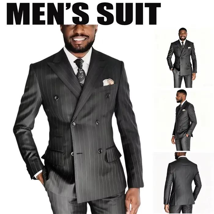 Costumes de créateur rayés pour hommes