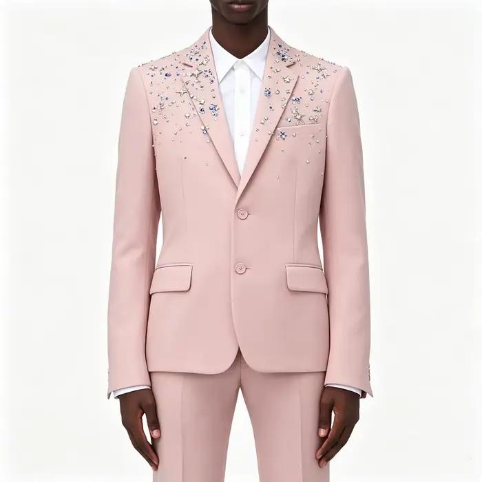 Costume de Mariage Homme de Luxe Perlé