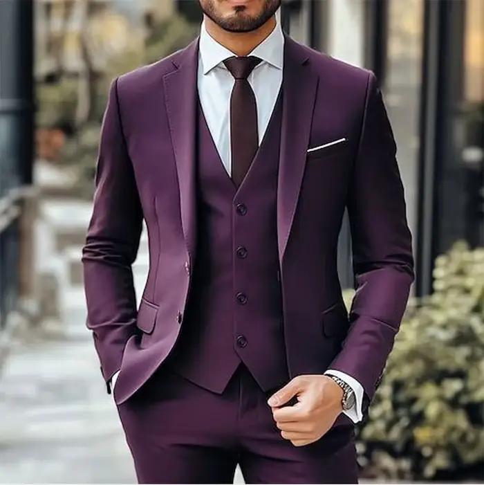 Costume homme noir slim fit 3 pièces