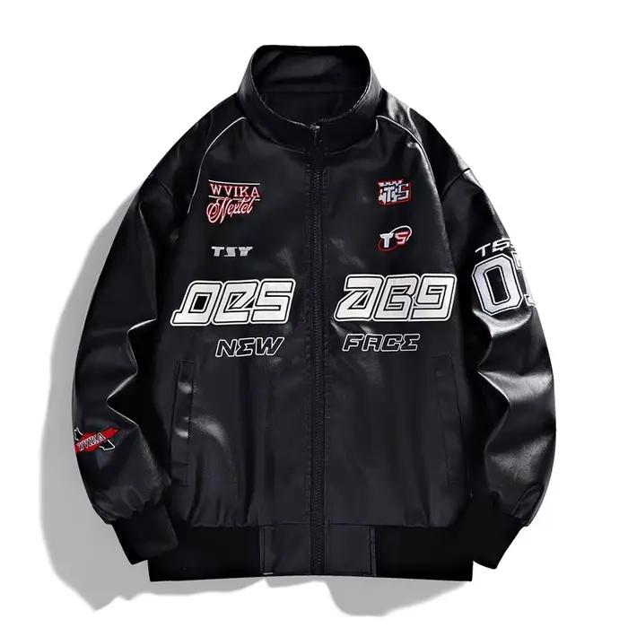 Vestes de moto en cuir pour hommes