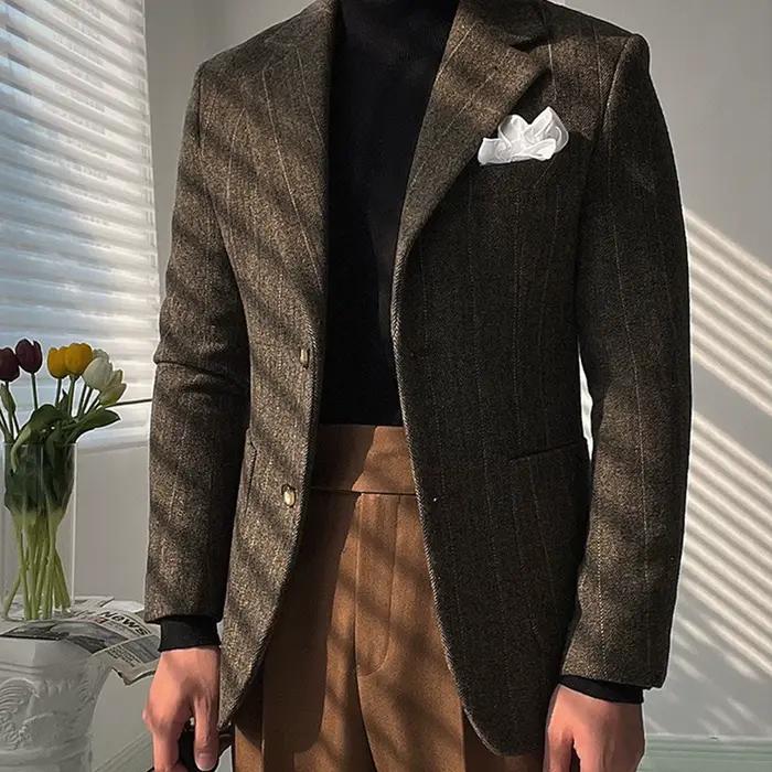 Veste de costume décontractée à simple boutonnage