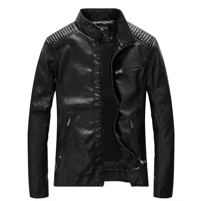Blouson en cuir PU pour homme 2026