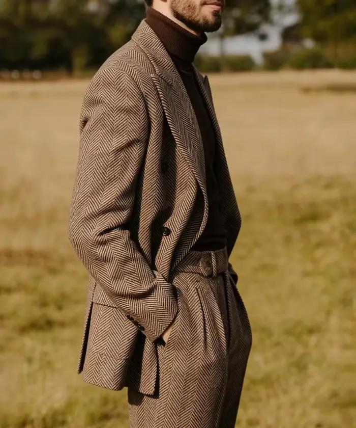 Costume à chevrons pour hommes