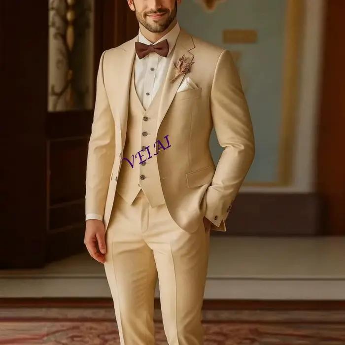 Costume Champagne personnalisé pour hommes