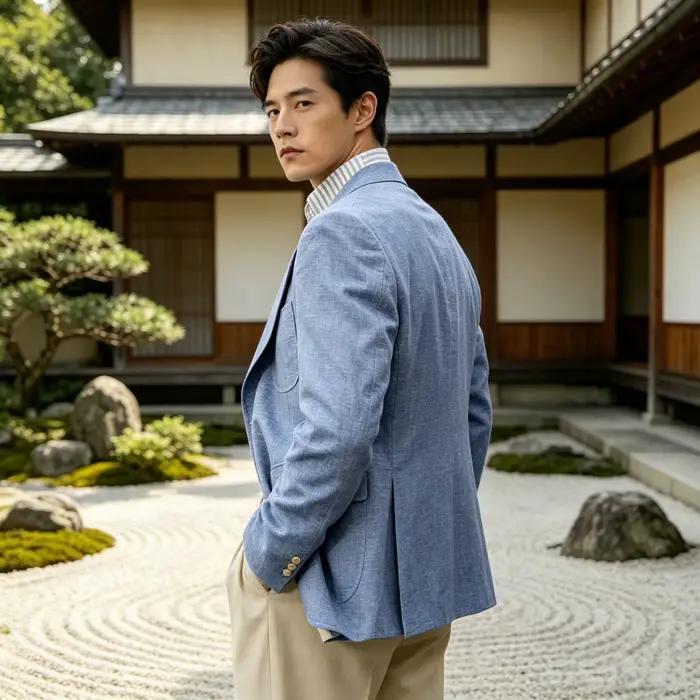 Blazer en lin pour homme