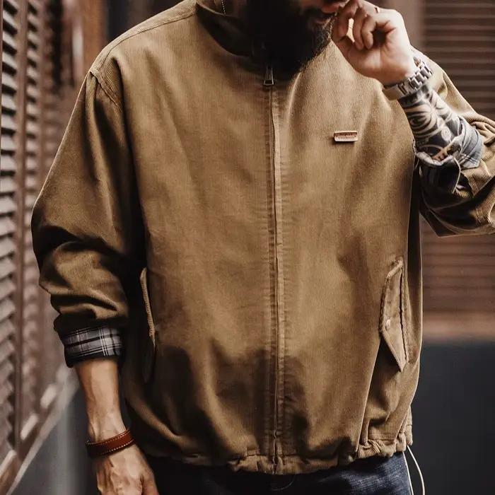 Maden-Veste Rétro en Velours Côtelé pour Homme