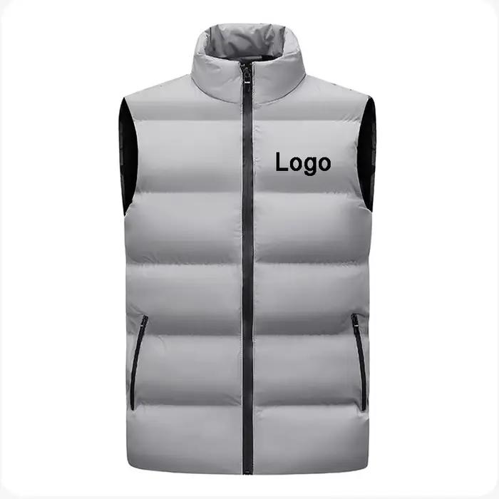 Gilet sans manches personnalisé avec fermeture éclair pour homme
