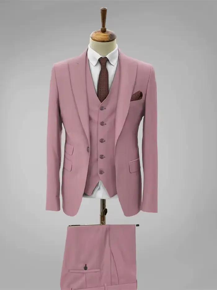 Nouvel Arrivage Rose – Costume Homme Sur Mesure 3 Pièces (Blazer