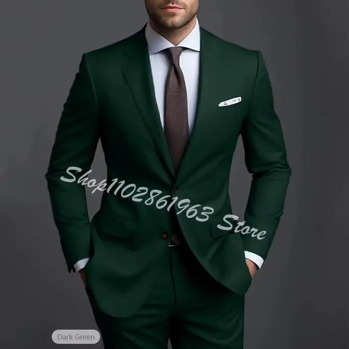 Costume de Mariage Gris pour Homme, Blazer à Simple Boutonnage, Pantalon Slim Fit, Occasions Spéciales et Événements D'Affaires