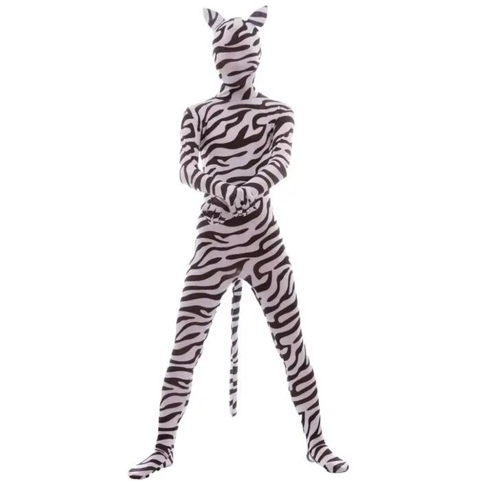 Costume Zentai Imprimé Animaux Complet Zèbre Tigre Léopard Polyesters Tenue Carnaval Halloween Occasions Spéciales