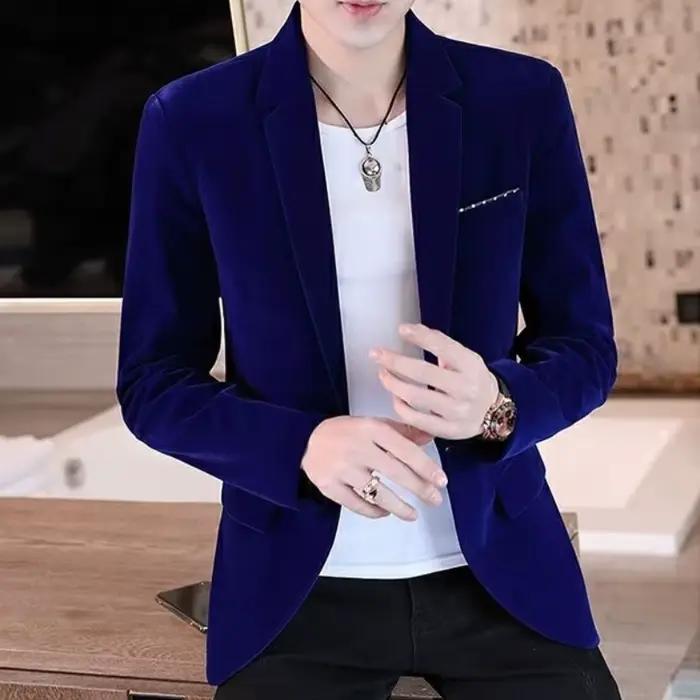 Blazer en velours décontracté et élégant MIHIAR pour homme, occasions spéciales et vie professionnelle