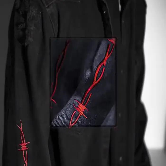 Veste en jean gothique Harajuku pour homme vêtement d'halloween crâne imprimé style punk de rue haute couture homme printemps automne