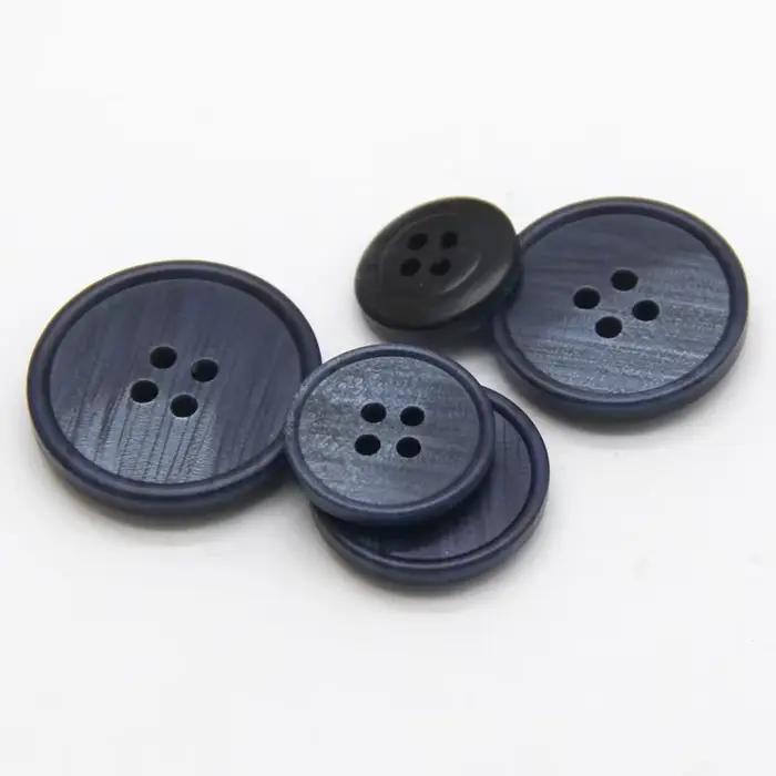 Costume pour hommes, boutons en résine bleu noir