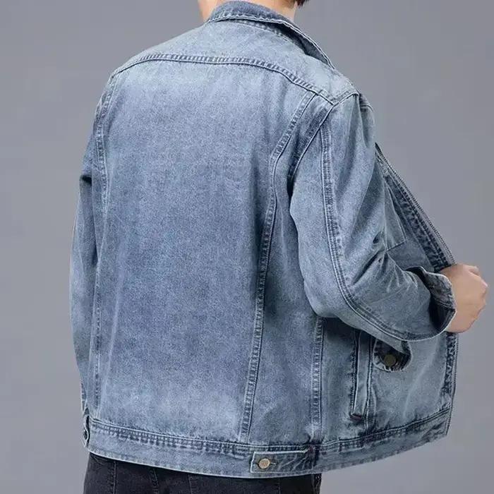 Veste de moto en jean pour homme avec poche