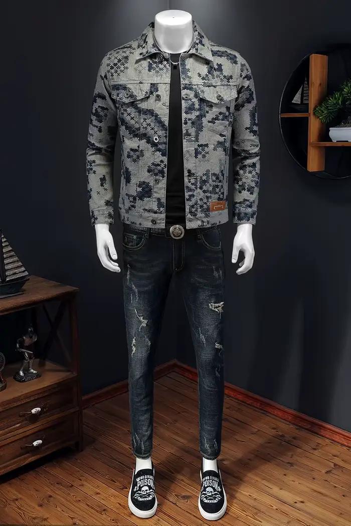 Veste en jean rétro pour hommes