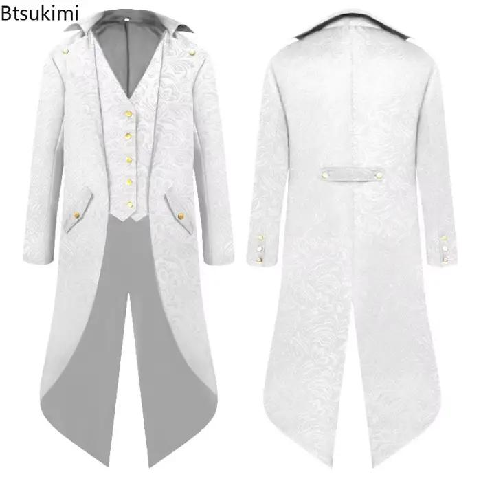 Veste de manteau en Jacquard rétro pour hommes