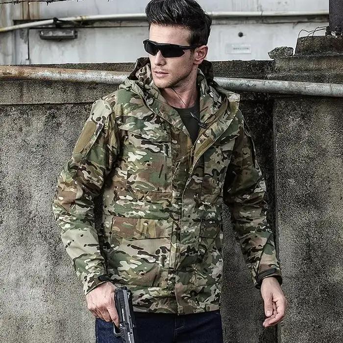 Vestes tactiques hommes veste coupe-vent imperméable mâle manteau à capuche en plein air pêche/Trekking