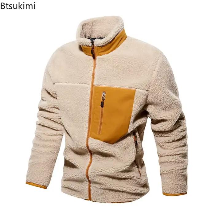 Veste d'hiver en laine d'agneau pour homme, décontractée et élégante, résistante au froid, polyester doux, pour occasions spéciales et quotidienne
