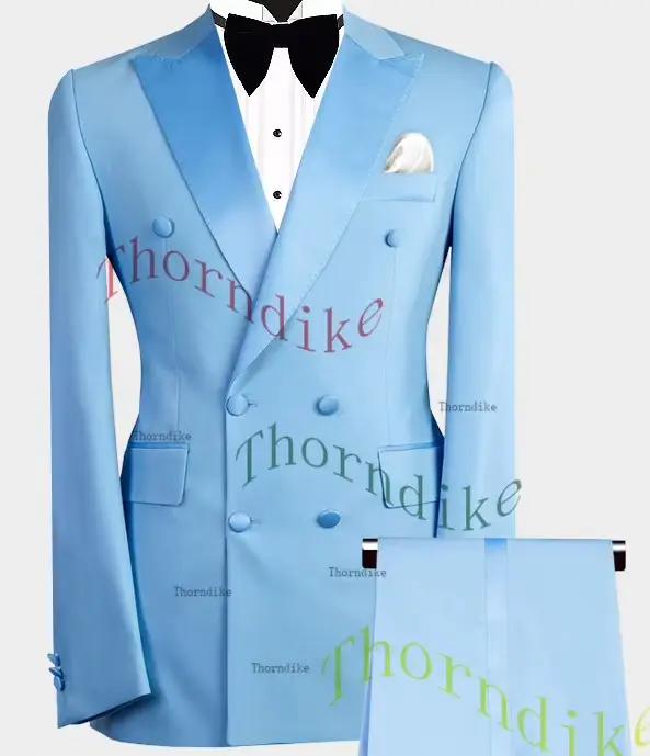 Thonndike – costume 3 pièces bleu marine pour homme