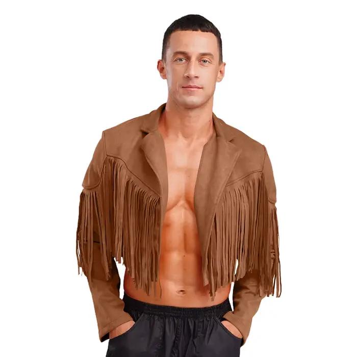 Veste courte homme vintage en polyester style high street avec col rabattu pour occasions spéciales discothèque carnaval steampunk Halloween