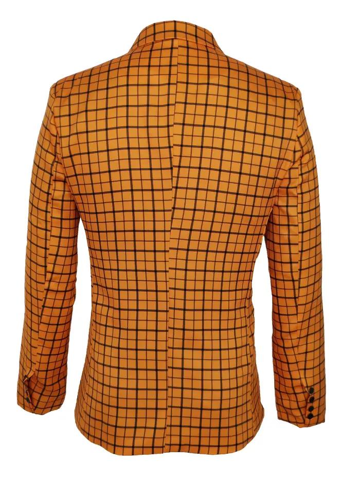 Veste de costume élégante à carreaux pour homme avec poches