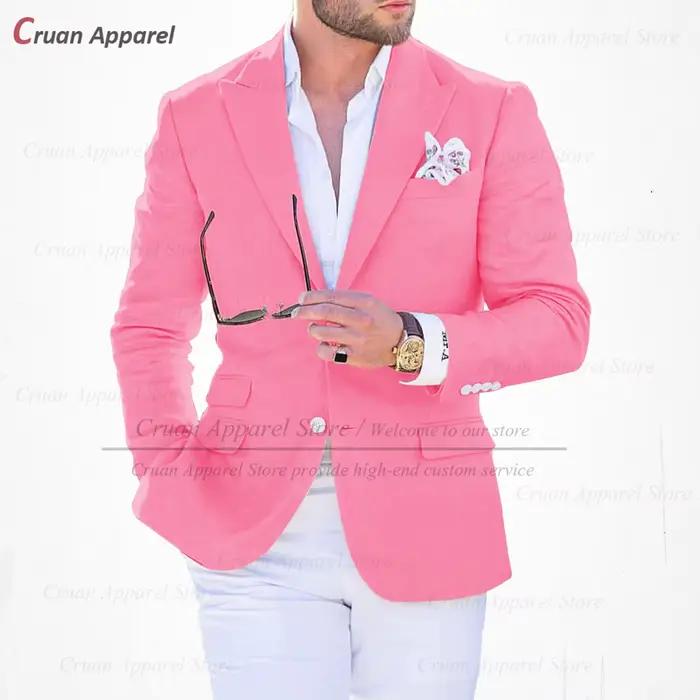 (Une Blazer) Blazers jaunes à la mode pour hommes