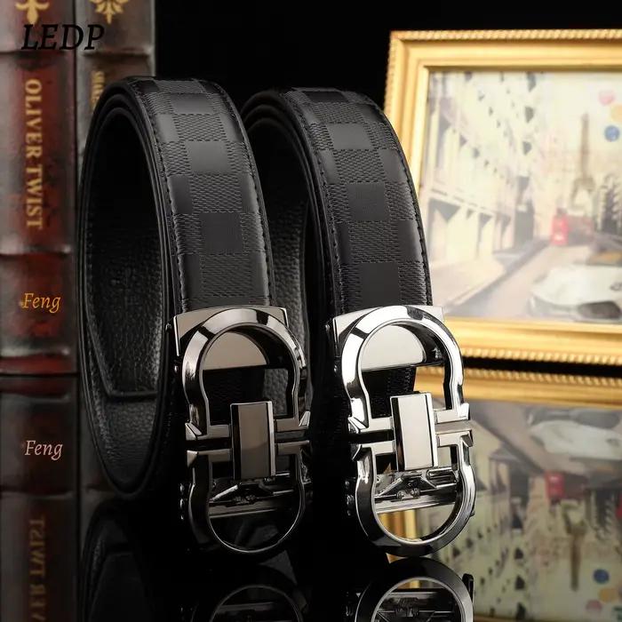 Ceinture de luxe pour homme en cuir véritable 3
