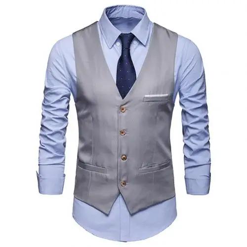 I-bijoux S-6XL hommes costume Gilet Homme Gilet Homme décontracté sans manches formel affaires Gilet