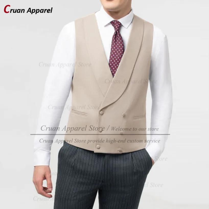 Veste Formelle Jaune pour Homme, Gilet Glacé, Châle Slim sur Mesure, Revers, Smoking pour Marié, 16 