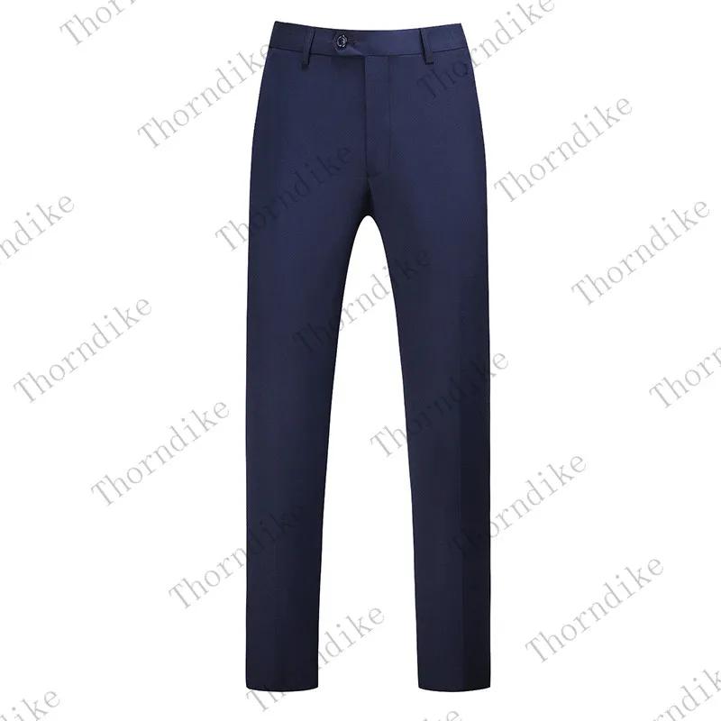 Pantalon de costume d'automne pour homme, coupe droite ample, épais, violet, formel, pour affaires, 