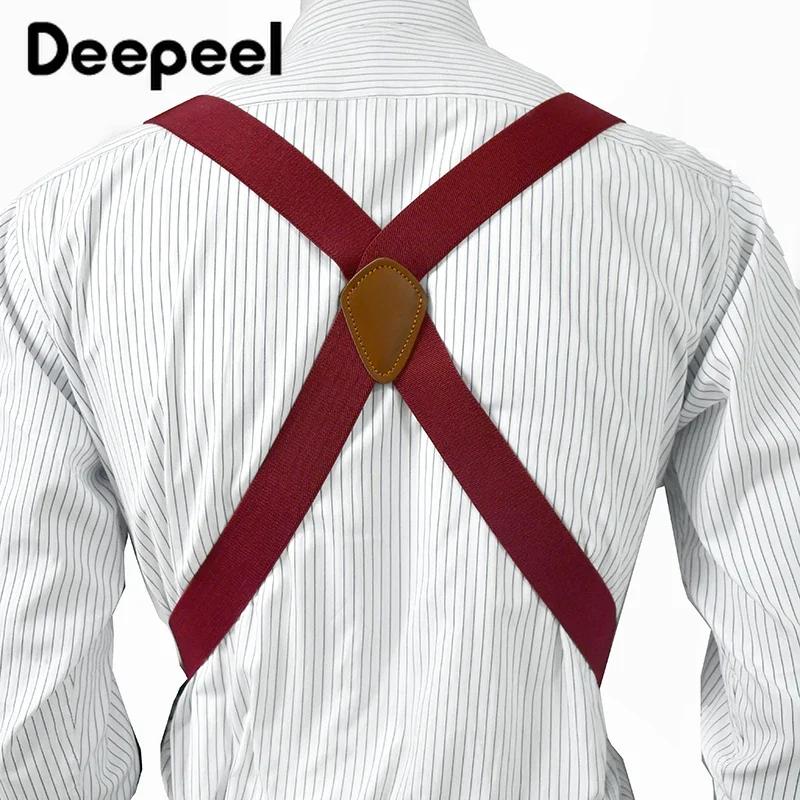 Bretelles Deepeel Réglables pour Homme Adulte, Bretelles de Costume artificiel astiques, Bretelles S