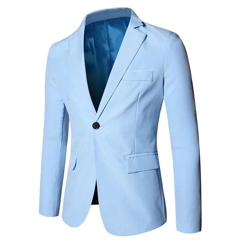 Blazer de Costume Tendance pour Homme – Coupe Slim, Idéal Printemps, Loisirs et Affaires – Non Repas