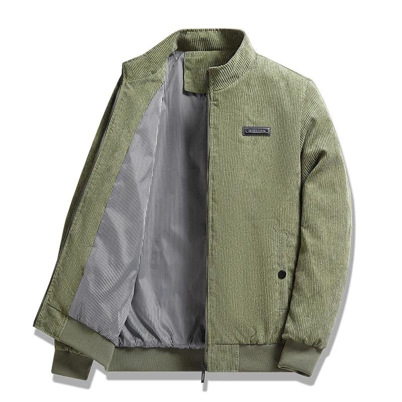 Veste d'automne en velours côtelé pour homme, manteau de travail décontracté, à la mode, rembourré e