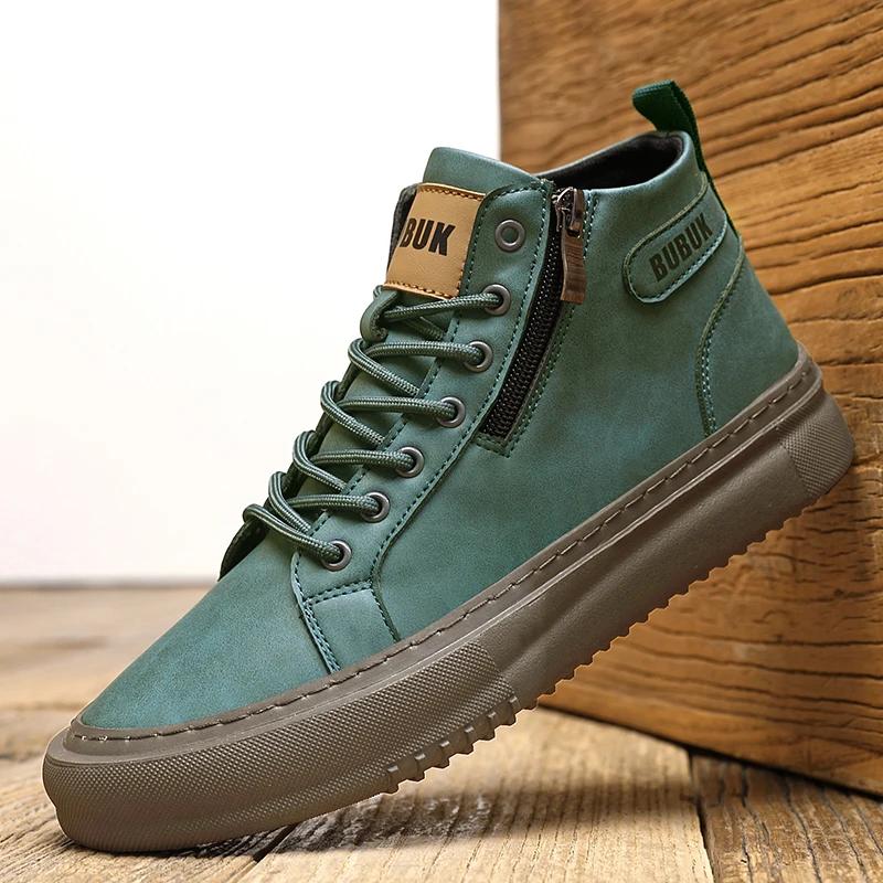Chaussures pour hommes Nouvelle mode Chaussures décontractées à la mode à lacets Légères Mid-Top Cha