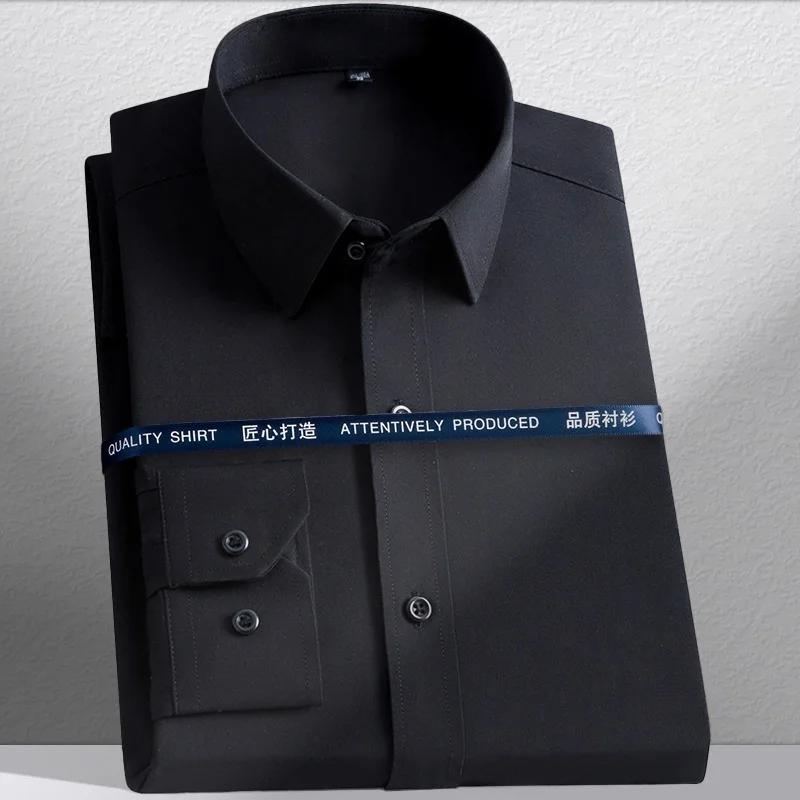 Nouvelles chemises pour hommes à manches longues, chemises habillées pour hommes, coupe ajustée, che
