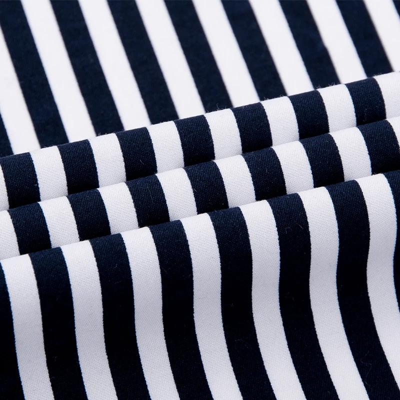 Chemises formelles pour hommes, manches longues, Anti-rides, rayées, mode Business, chemise sociale 