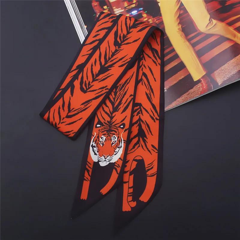 Foulard en soie fin imprimé animal 17 couleurs, nouvelle collection 2024, pour femme, marque de luxe