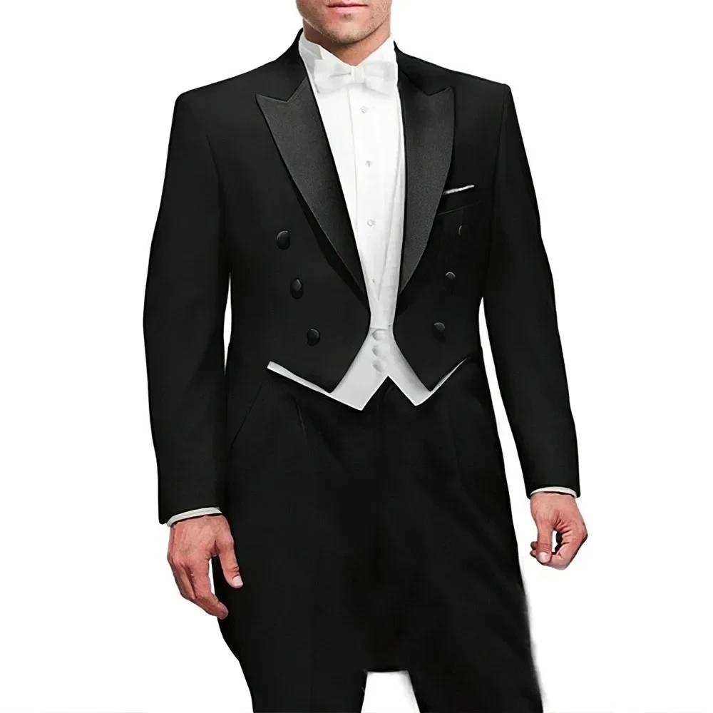 Costumes de Rhde mariage pour hommes, Tailcoat italien, Costumes de marié, Ensemble de smokings de G